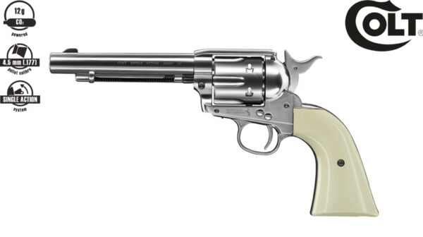 Colt Single Action Army 45 Nickel Pellet 5.5inch Peacemaker